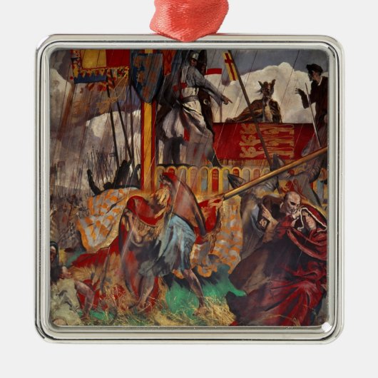 Ondertekening van de Magna Carta, 1215 Metalen Ornament (Voorkant)