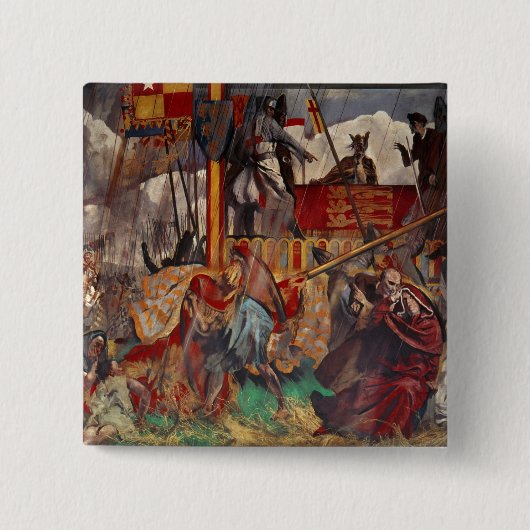 Ondertekening van de Magna Carta, 1215 Vierkante Button 5,1 Cm (Voorkant)