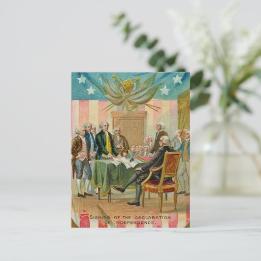 ondertekening van de onafhankelijkheidsverklaring briefkaart (Staand voorkant)