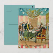 ondertekening van de onafhankelijkheidsverklaring briefkaart (Voorkant / Achterkant)