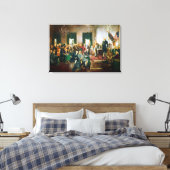 Ondertekening van de onafhankelijkheidsverklaring  canvas afdruk (Insitu (Slaapkamer))