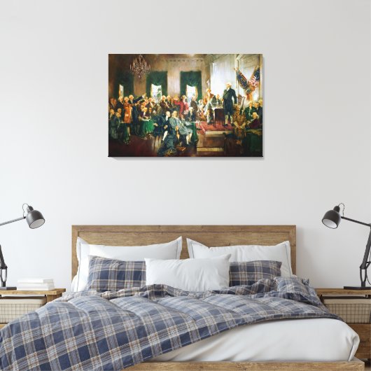 Ondertekening van de onafhankelijkheidsverklaring canvas afdruk (Insitu (Slaapkamer))