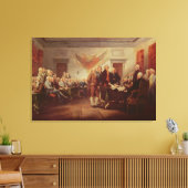 Ondertekening van de onafhankelijkheidsverklaring canvas afdruk (Insitu (Woonkamer))