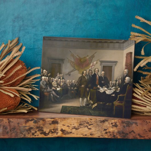 Ondertekening van de onafhankelijkheidsverklaring, fotoplaat (Zijkant)