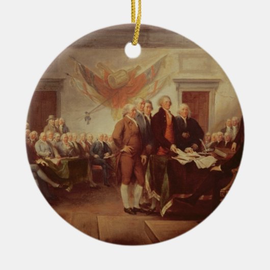 Ondertekening van de onafhankelijkheidsverklaring, keramisch ornament (Voorkant)