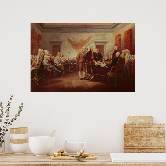 Ondertekening van de onafhankelijkheidsverklaring poster (Keuken)