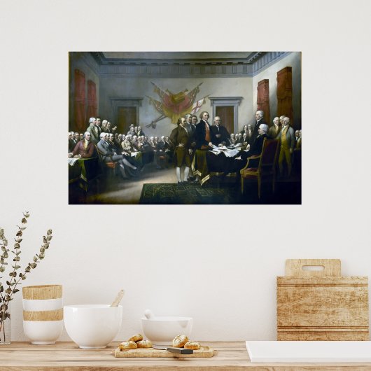 ondertekening van de onafhankelijkheidsverklaring poster (Keuken)