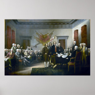 ondertekening van de onafhankelijkheidsverklaring poster