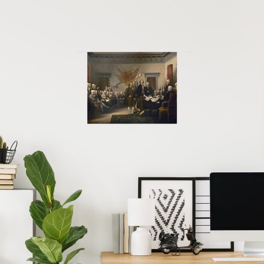 Ondertekening van de onafhankelijkheidsverklaring, poster (Thuiskantoor)
