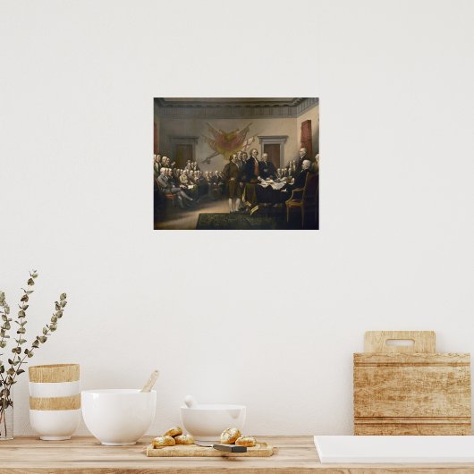 Ondertekening van de onafhankelijkheidsverklaring, poster (Keuken)