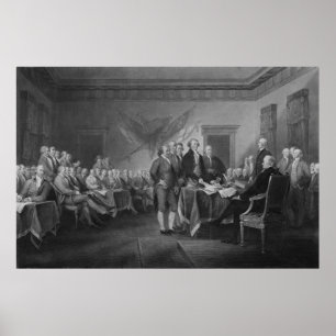 Ondertekening van de onafhankelijkheidsverklaring poster