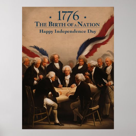 Ondertekening van de onafhankelijkheidsverklaring poster (Voorkant)