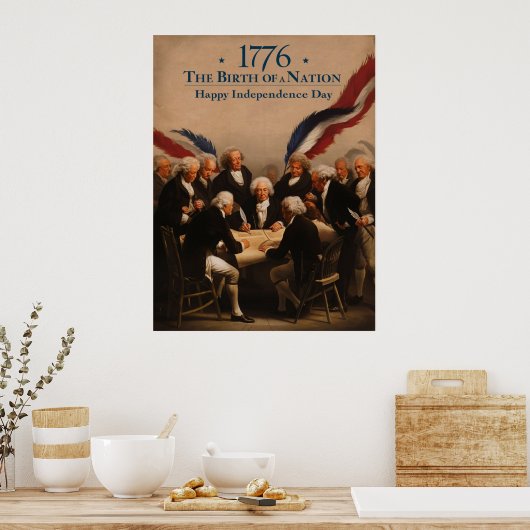 Ondertekening van de onafhankelijkheidsverklaring poster (Keuken)