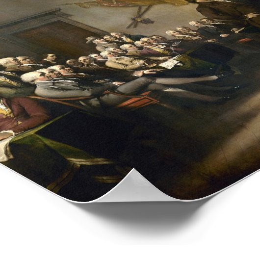 Ondertekening van de onafhankelijkheidsverklaring poster (Hoek)