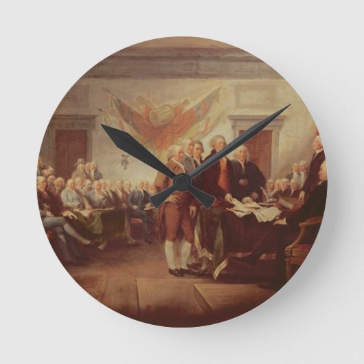 Ondertekening van de onafhankelijkheidsverklaring, ronde klok (Voorkant)