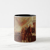 Ondertekening van de onafhankelijkheidsverklaring, tweekleurige koffiemok (Center)