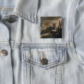 Ondertekening van de onafhankelijkheidsverklaring, vierkante button 5,1 cm (In situ)