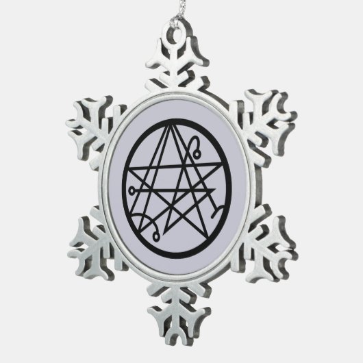 Ondertekening van de poort tin sneeuwvlok ornament (Rechts)