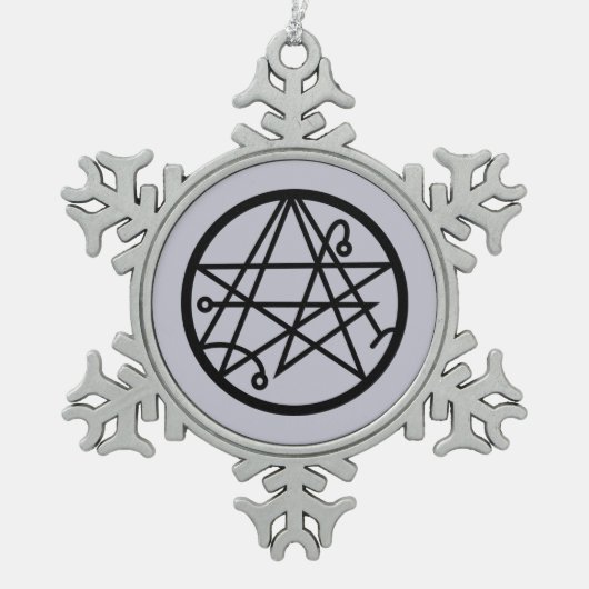Ondertekening van de poort tin sneeuwvlok ornament (Voorkant)
