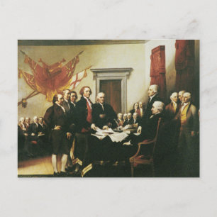 ONDERTEKENING VAN DE VERKLARING VAN ONAFHANKELIJKH BRIEFKAART