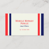 ondertekening van een mobiele notarislening visitekaartje (Voorkant)