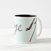 Ondertekening van George II Tweekleurige Koffiemok (Voorkant rechts)