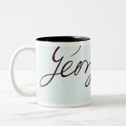 Ondertekening van George II Tweekleurige Koffiemok (Links)