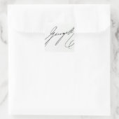 Ondertekening van George IV Vierkante Sticker (Tas)