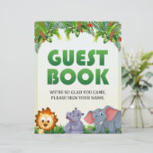 Ondertekening van het gastboek [Dierthema] Briefhoofd (Staand voorkant)