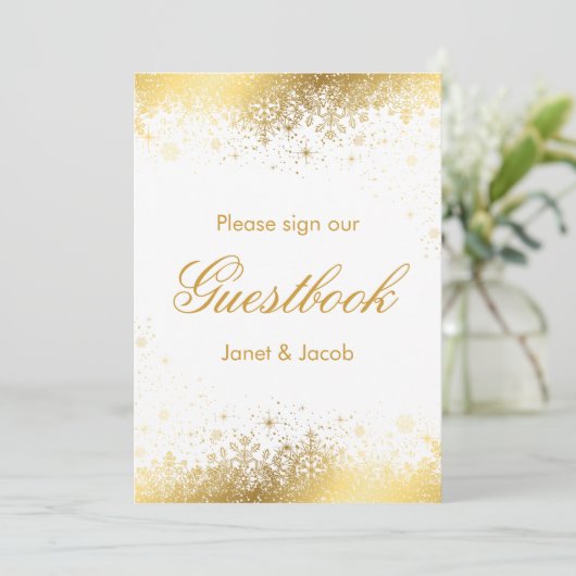 Ondertekening van het gastboek - Stijlvolle witte (Staand voorkant)