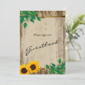 Ondertekening van het Guest Book - Rustic Barn Woo (Staand voorkant)