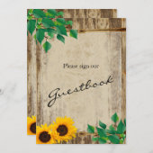 Ondertekening van het Guest Book - Rustic Barn Woo (Voorkant / Achterkant)
