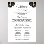 Ondertekening van het programma Black & Gold Flora Poster (Voorkant)
