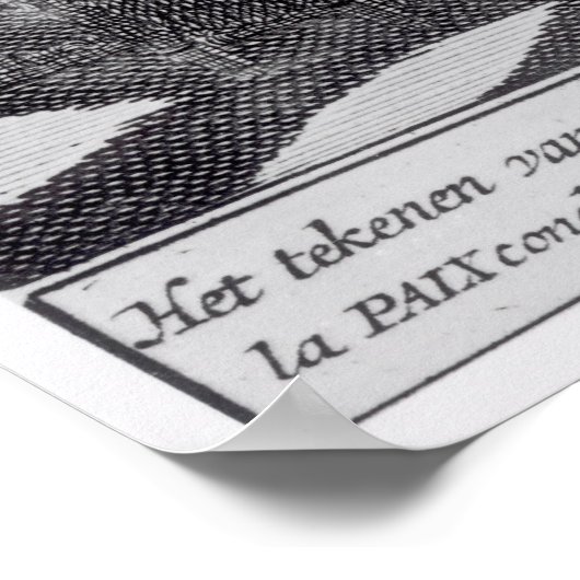 Ondertekening van het Verdrag van Utrecht Poster (Hoek)