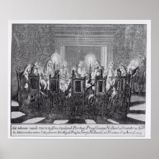 Ondertekening van het Verdrag van Utrecht Poster (Voorkant)