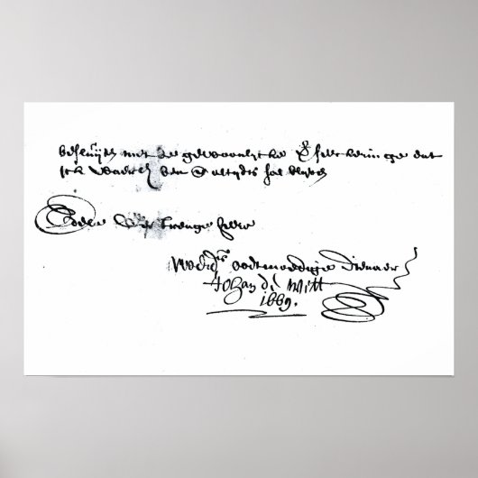 Ondertekening van Johan de Witt Poster (Voorkant)