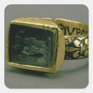 Ondertekening van koning Louis IX van Frankrijk (S Vierkante Sticker