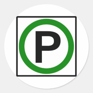 Ondertekening voor toegestane snelweg ronde sticker