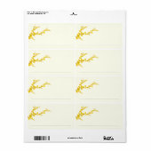 Ondertekeningslijn | Kleine gele keukenplaat Etiket (Full Sheet)