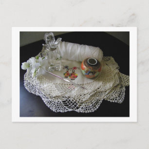 ondertitel Doily with Crochette Lace Briefkaart