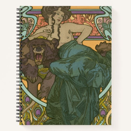Ondertitel door Alphonse Mucha (1902) Notitieboek (Voorkant)