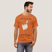 Ondertitelde Grappige Gans Game Meme grappig T-shirt (Voorkant volledig)