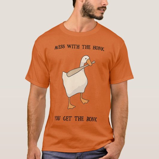 Ondertitelde Grappige Gans Game Meme grappig T-shirt (Voorkant)