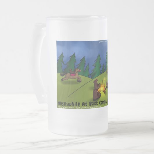 Ondertussen @ Boot Camp Funny T - shirts Kaarten G Matglas Bierpul (Voorkant links)