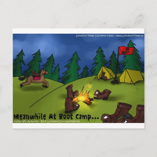 Ondertussen @ Boot Camp Grappige T-shirts Kaarten  (Voorkant)