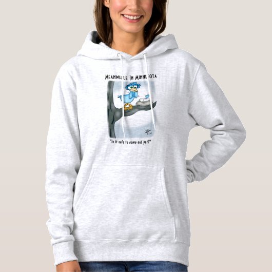 Ondertussen in Minnesota Women's Hooded Sweatshirt (Voorkant)