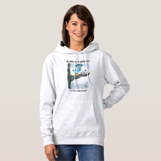 Ondertussen in Minnesota Women's Hooded Sweatshirt (Voorkant volledig)