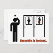 Ondertussen in Schotland een grappige Schotse kilt Briefkaart (Voorkant / Achterkant)