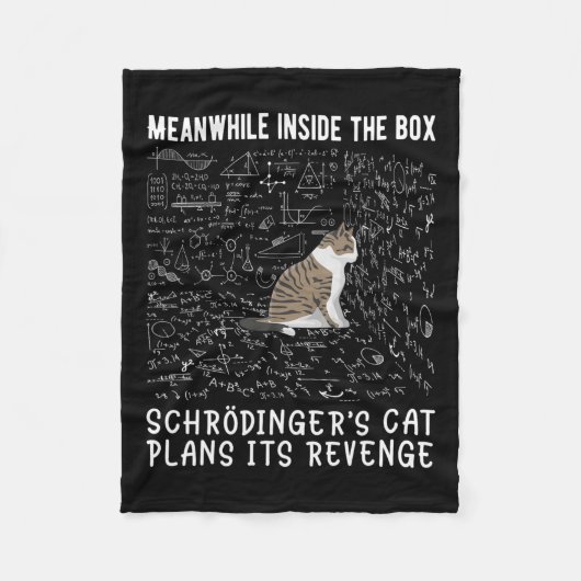 Ondertussen plant de kat Schrödingers het in de do Fleece Deken (Voorkant)