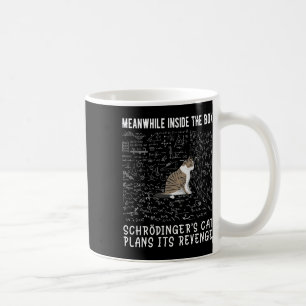 Ondertussen plant de kat Schrödingers het in de do Koffiemok